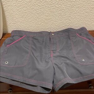 Free Country Gray Shorts with Pink Accents